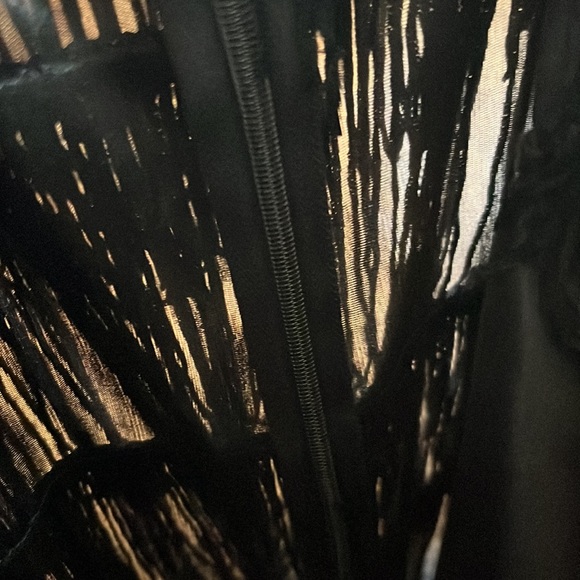 Black Fringe Dress - Holiday Party - Evening Wear - Picture 3 of 4